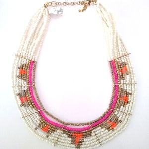 Stunning tribal seed bead  collar necklace